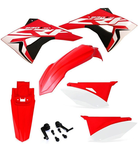 Kit Plástico Completo Biker El1te Crf 230 08 09 10 Adesivos