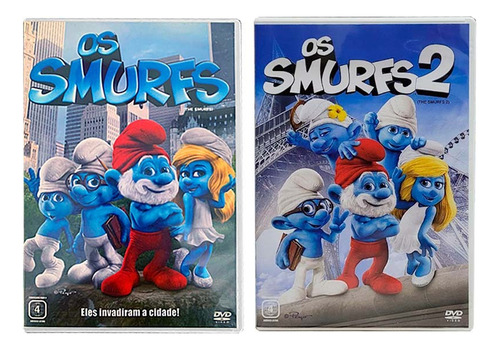 Coleção Em Dvd | Os Smurfs 1 E 2 | Originais | Frete Grátis