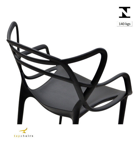 4 Cadeiras Allegra Preto Área Gourmet Lazer Jardim Cozinha