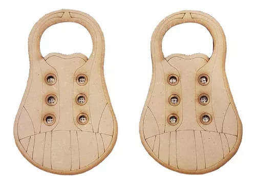 Pack De 15 Zapatos En Madera Mdf Para Tabla Montesori