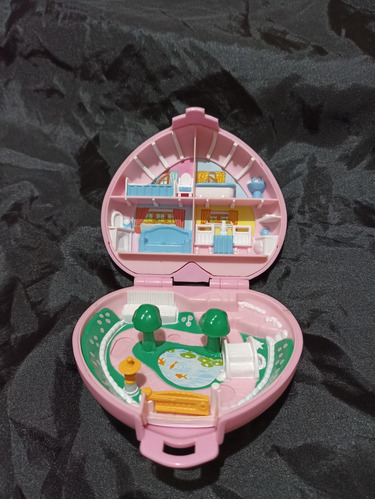 Polly Pocket Corazón Rosado Vintage 1989 Bluebird. Usado