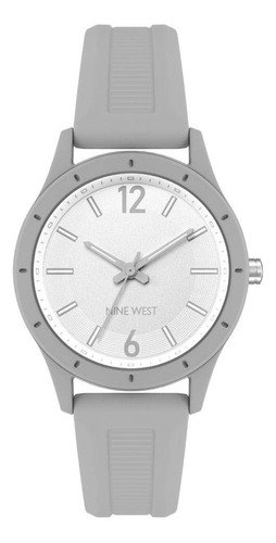 Reloj Nine West Mujer Silicón Gris Nw2737svgy