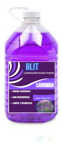 Limpiador Líquido Para Pisos Lavanda 10 L