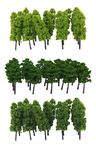 60 Piezas De Árboles De Plástico 1: 200 Plantas De Paisaje