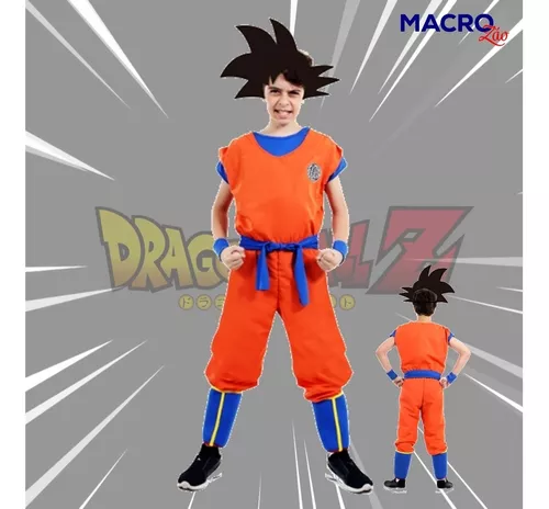 Fantasia Goku Infantil Dragon Ball Z Com Peruca