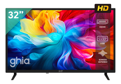 Pantalla Ghia 32 Pulgadas Led Hd 720p Usb Hdmi Rca 60hz