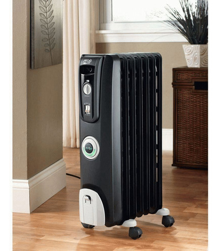 Calentador Calefactor Delonghi Negro Movil Safeheat