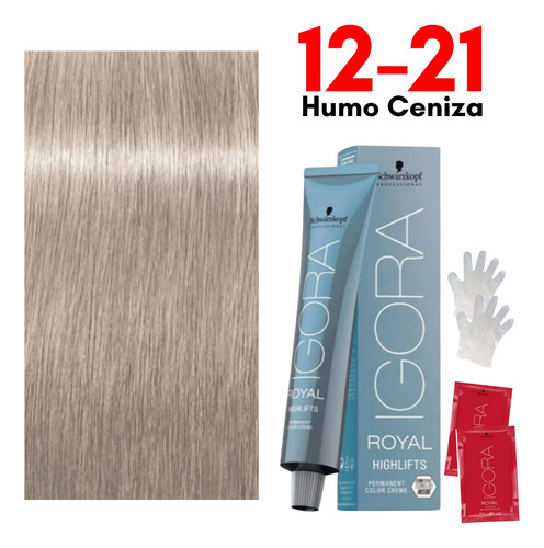 Tinte Igora Royal Rubio Cenizo Y Humo 12-2, 10-21, 12-21