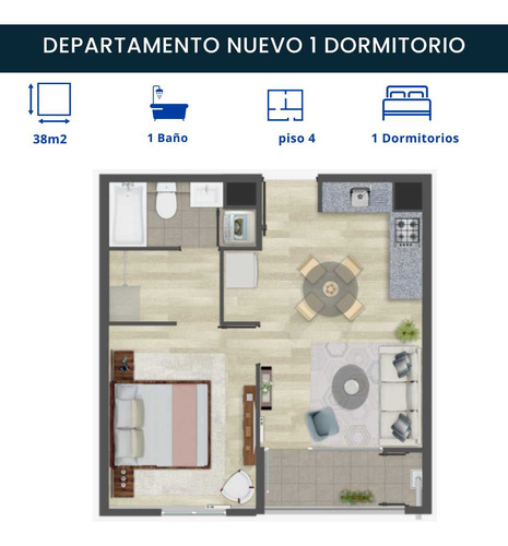 Depto 405 1d+1b Portal Mirador Pto Montt (77750)