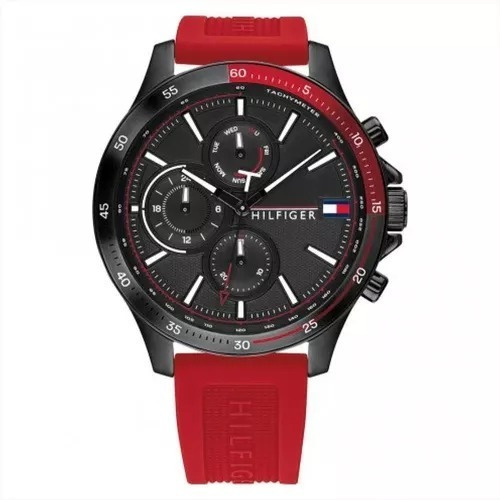 Reloj Tommy Hilfiger 1791722 Rojo Caballero 100% Original.