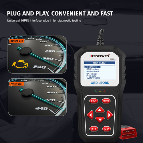 Nuevo Escáner Universal De Códigos Para Automóviles Konnwei