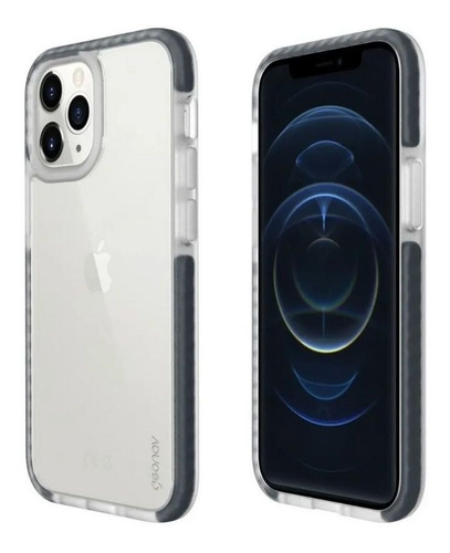 Capa Anti Impacto Para iPhone 12 E 12 Pro Cinza Ipi12psg