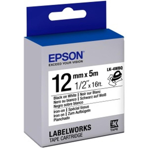 Cinta Epson Labelworks Lk-4wbq Negro Sobre Blanco 12mm X /vc