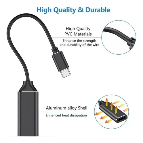 Convertidor De Cable Adaptador Usb-c 3.1 A Hdmi Tipo C