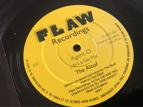Disco Vinilo Agent O / The Aloof (england) (Usado)