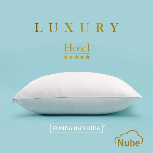 Imagen 2 de 7 de Almohada De Fibras Siliconadas Nube Luxury Hotel 70cm X 50cm