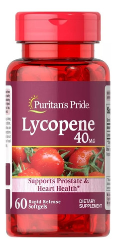 Puritan's Pride Licopeno 40mg Carotenoide 60 Capsulas 