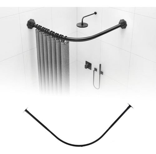 Cortina De Ducha Curva Varilla Expandible De Hardware