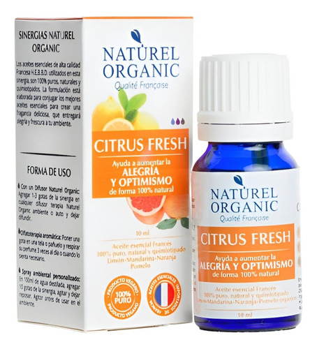 Sinergia Citrus Fresh Naturel Organic Aceite Aromaterapia