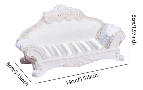 1:12 Casa De Muñecas Sofá De Lujo Miniatura Respaldo