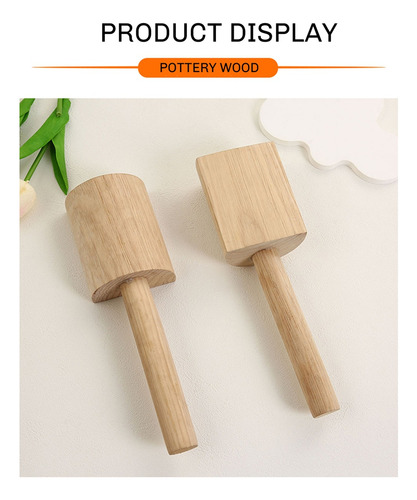 , Molde De Madera Para Cerámica Con Mango, Reutilizable,