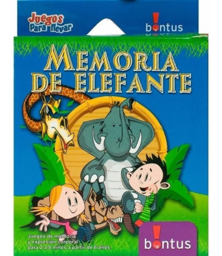 Juego De Cartas Memoria De Elefante - Bontus 