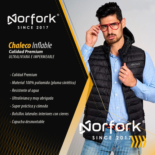 Imagen 3 de 4 de Chalecos Hombre Chaleco Puffer Norfork Importado Premium