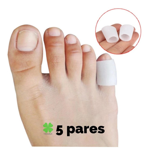 Kit 5 Pares Protetor De Dedos Dos Pés Contra Calos E Atrito