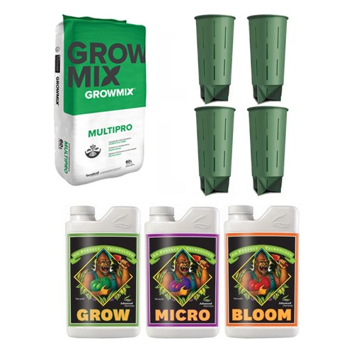 Kit Cultivo Growmix 80l Tripack Advanced 1 Litro Mad Rocket