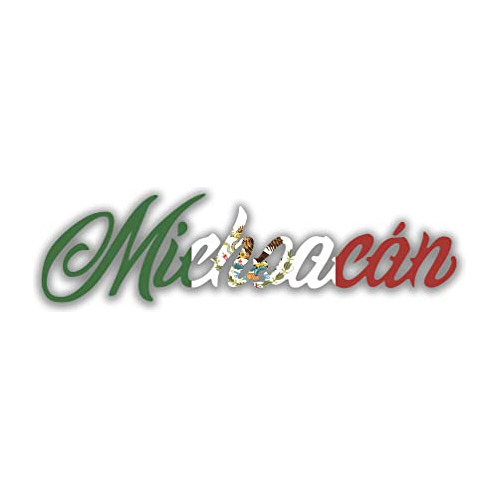 Calcomanía De Bandera De México Michoacán Coche, Vin...