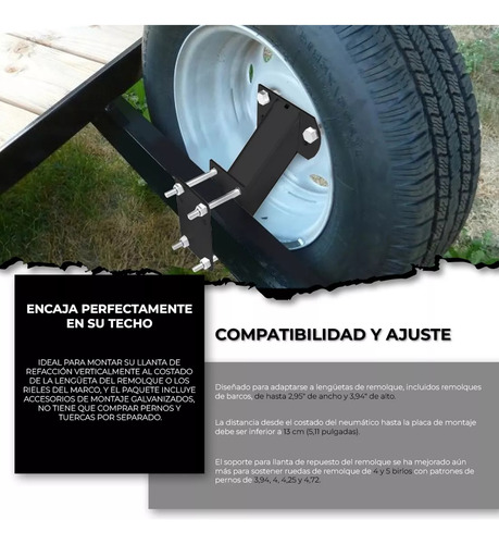 Soporte De Rueda Adicional Para Llantas Remolque