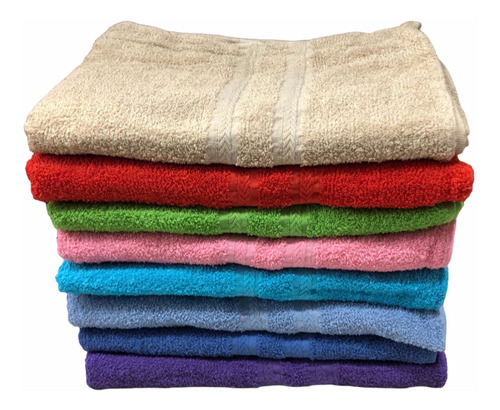 Pack X 5 Toallon Baño 70x130 300 Gr 100% Algodón Absorbente Color CONSULTE Calafate