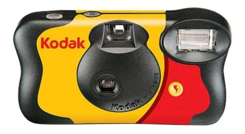 Imagem 1 de 3 de Câmera descartável Kodak FunSaver preta/vermelha/amarela