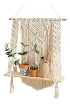 Comprar Estante De Macramé Estante Colgante De Pared Decoración Boho