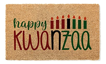 Feliz Kwanzaa Felpudo | Felpudo De Celebración Navideña De