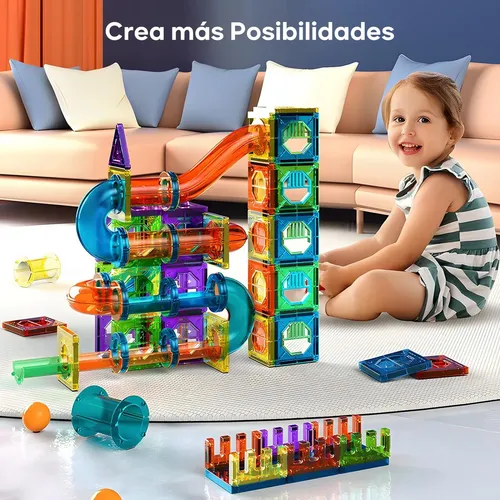 JUQG 158 Piezas Bloques Magnéticos De Construcción 3D – Juguetes Educativos Para Niños De 3 A 8 Años, Regalo Ideal Para Cumpleaños Y Navidad