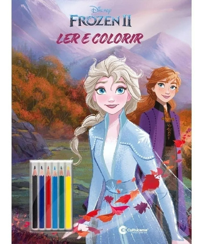 Livro Pop Gigante Com Lápis De Cor Ler E Colorir Disney Frozen Culturama