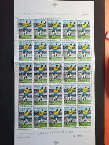 Brasil 1969 C-658 Folha Selos Milésimo Gol De Pelé