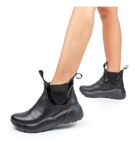 Imagen 6 de 6 de Botinetas Botines Botas De Mujer De Cuero Sendai - Ferraro