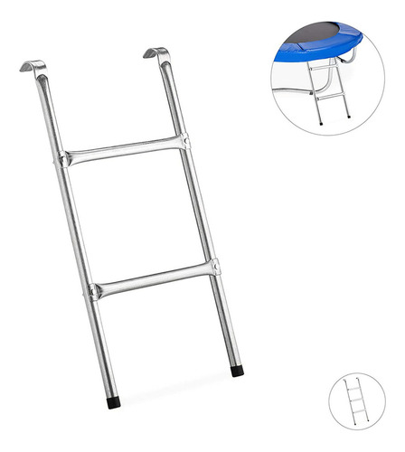 Escalera Antideslizante Con Peldaños Metalico Para Trampolin