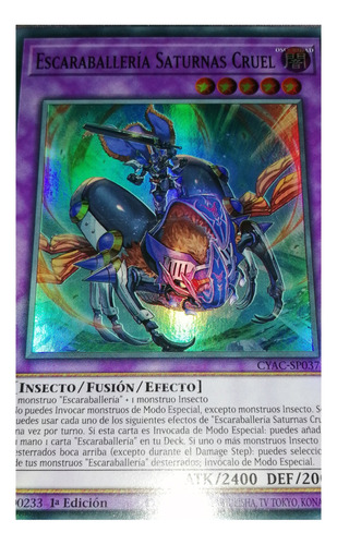 Escaraballería Saturnas Cruel Yu-gi-oh! Original Konami