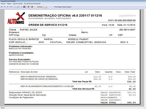 Sistema Para Oficina Mecânica Check List 6.0 Plus Fpqsystem