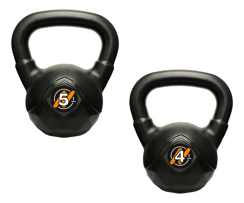 Set De 2 Pesas Rusas 4 Kg + 5 Kg Kettlebell