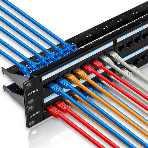 Panel De Conexión Rj45 De 48 Puertos, Cat6, 19 Pulgadas