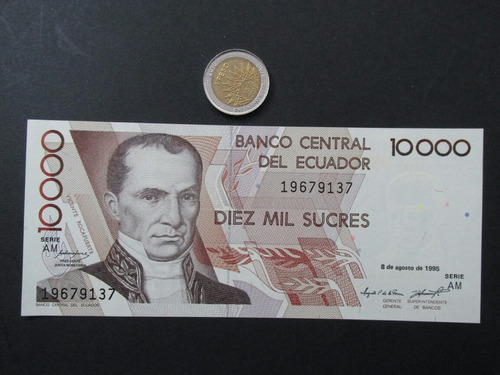 Alembassi: B301 Ecuador 10000 Sucres 1995 Unc