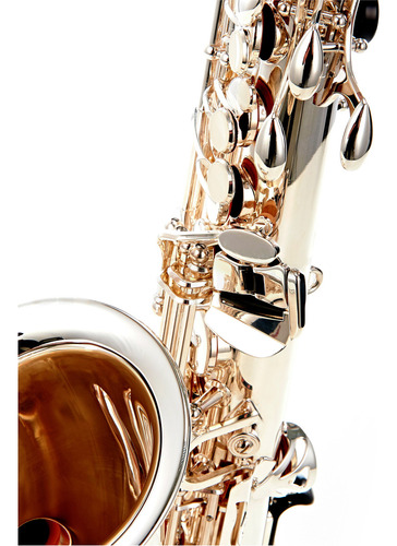 Sax Alto Yamaha Yas-480s Intermedio Plateado Con Llave Fa
