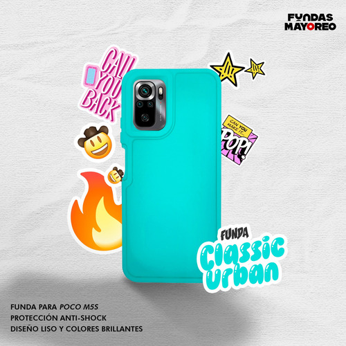 Funda Classic Urban Para Poco M5s Carcasa Para Celular Menta