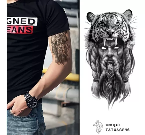 Tatuagem Temporária 3d Tigre Tattoo