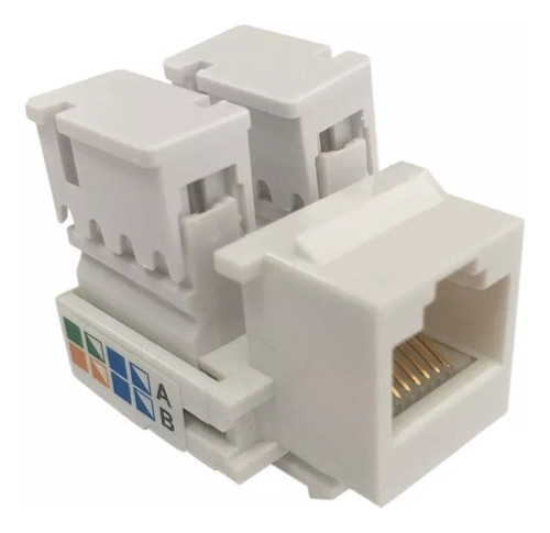 Jack Rj45 Cat5e Utp Auto Crimpeable Blanco