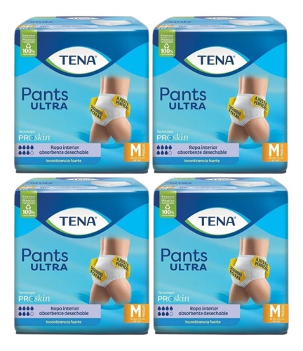 Pañales Tena Pants Ultra Medium Combo X 4 Paquetes